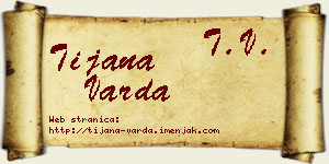 Tijana Varda vizit kartica